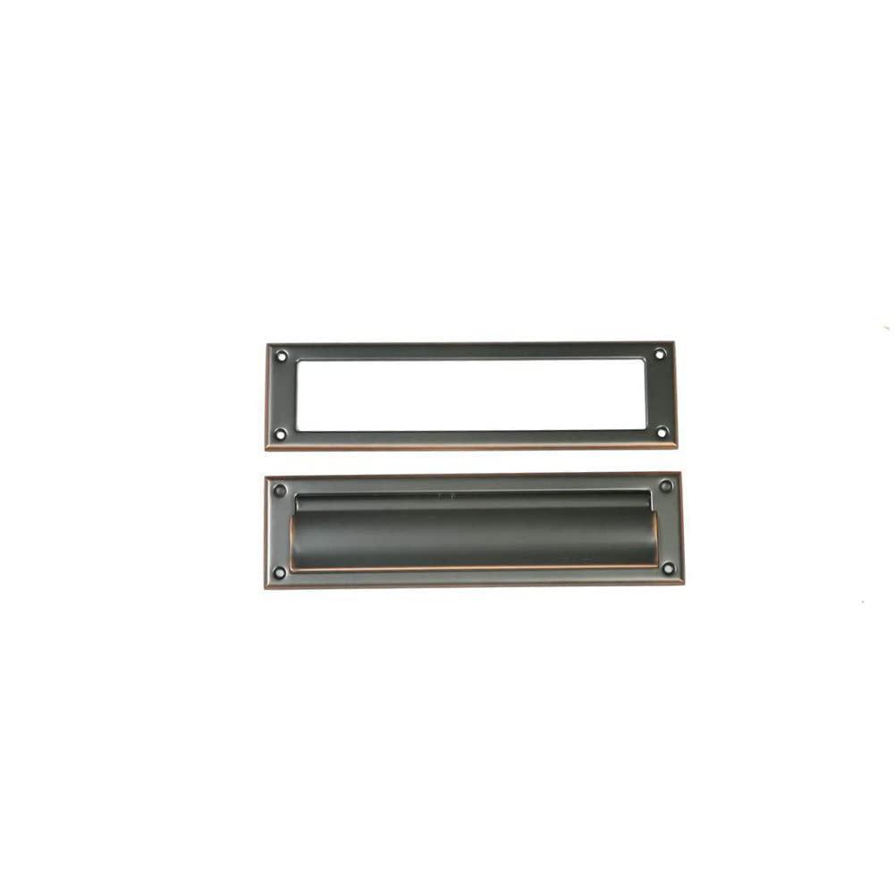 architectural mailboxes steel mail slot accessory, rubbed bronze finish