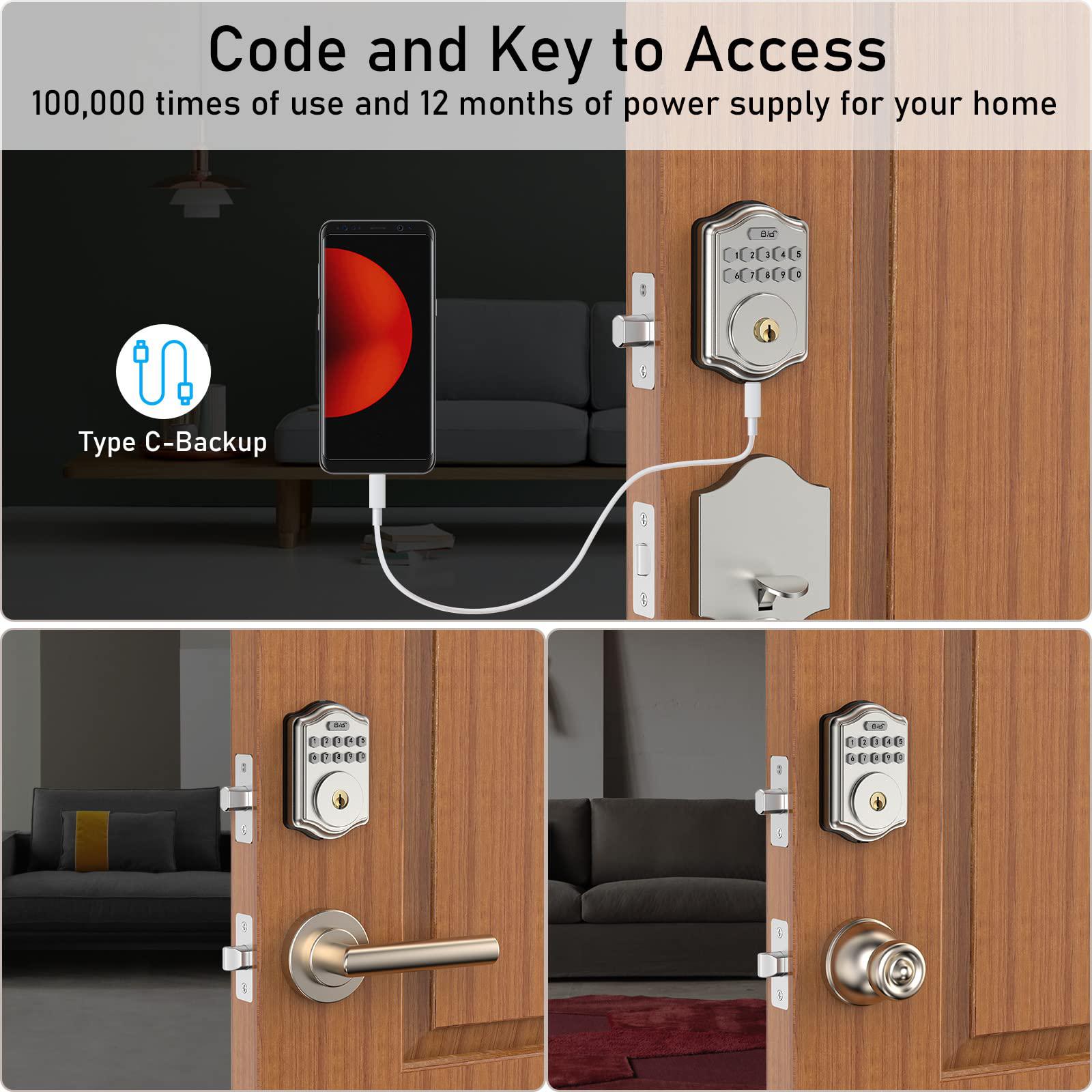 guarder keyless entry door lock, smart deadbolt with keypad code /key, deadbolt smart lock with 300 user,ip 56 waterproof fro