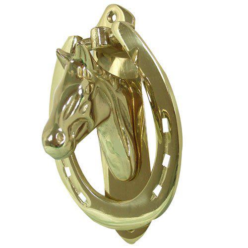 intrepid international solid brass horse head door knocker