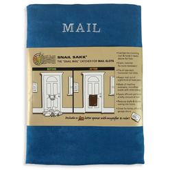 snail sakk: mail catcher for mail slots - blue. no more mail on the floor! reduces drafts, protects privacy, and more. no too