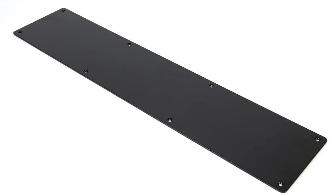 DON-JO p&l door solutions- architectural metal kick plate 8"x28" (mbk) matte black finish- fits 30" width doors-wood&metal mounting-