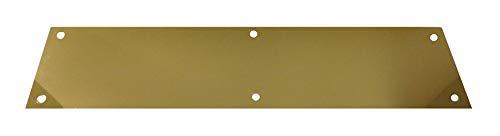 DON-JO p&l door solutions-architectural metal kick plate-brass tone 10"x28"-for 30" width doors-wood&metal mounting-door protection-
