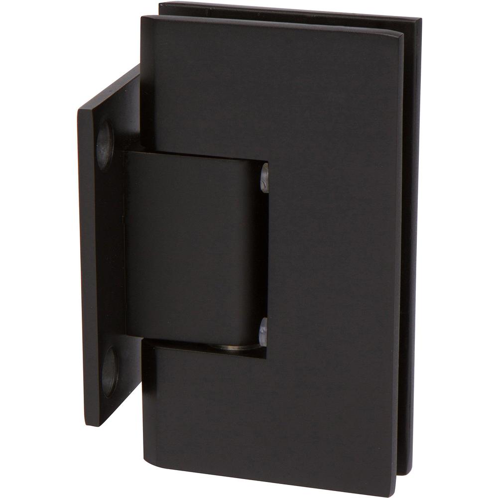 rockwell heavy duty square corner shower hinge, short back plate in oil rubbed bronze finish, durable commercial & residentia