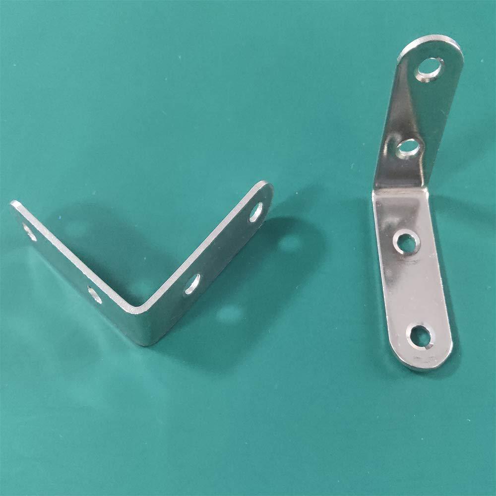 huangweiting wdwlbsm 14 pcs stainless steel l corner brackets heavy duty corner braces 2" x 2" x 0.63", 4 hole 90 degree joint right angle