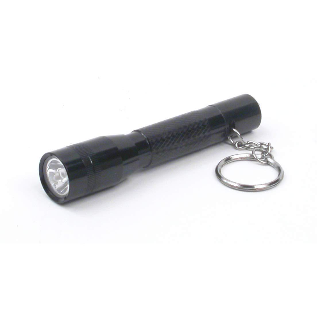 dorcy 10-lumen water resistant led keychain flashlight with tail cap push button switch, assorted colors (46-4001)