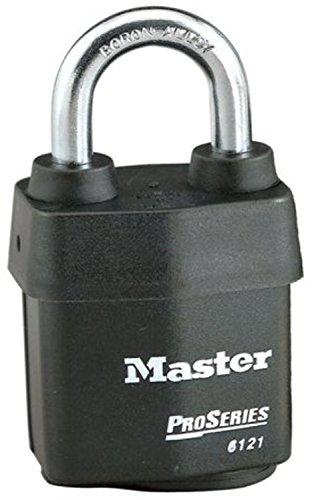 master 6121d proseries padlock, 1.9" x 2.1" x 6.6", black