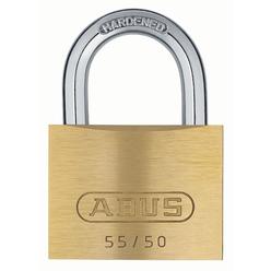 abus 55/50 b kd 55 all weataher solid brass with hardened steel shackle keyed different padlock, 2-inch