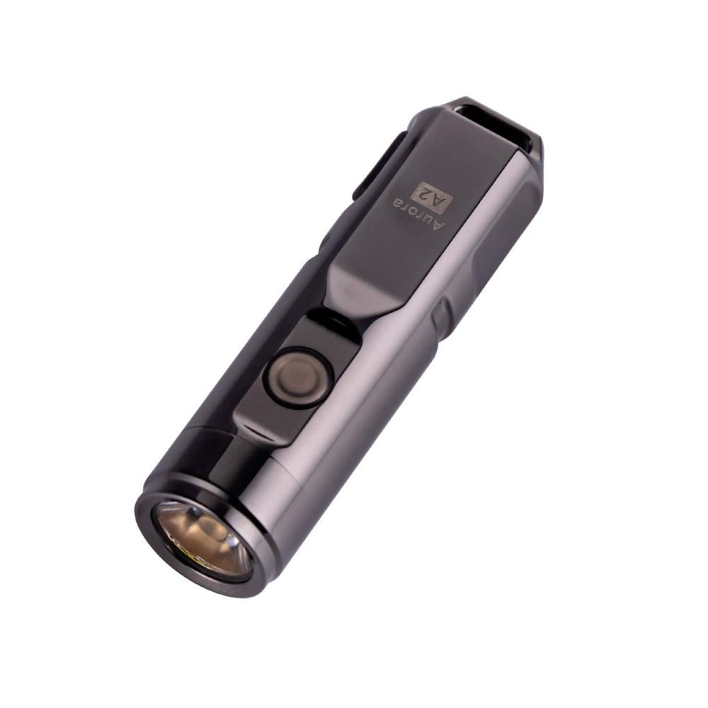 RovyVon a2x space grey, 650 lumens cree xp-g3 led mini keychain rechargeable flashlight with built-in 4.2v 260mah polymer li-ion batt