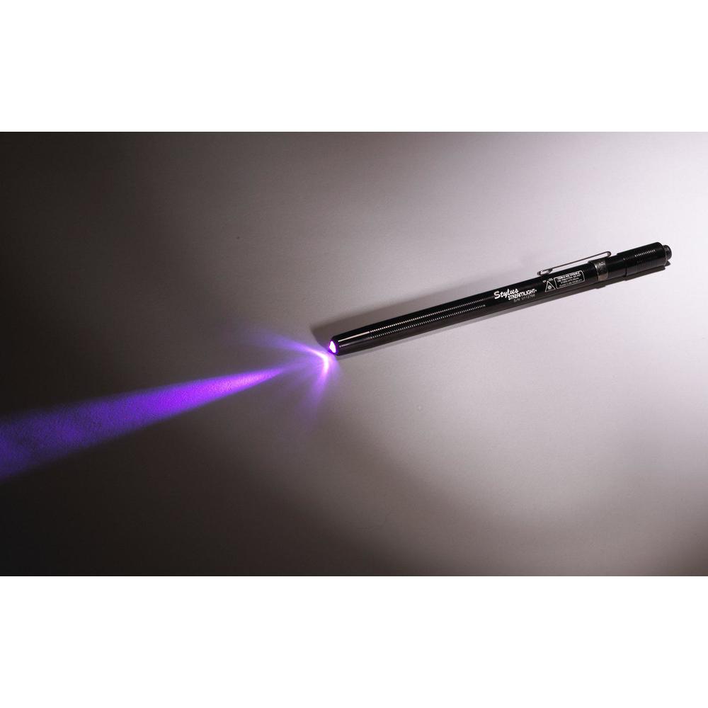 streamlight 65069 stylus uv led pen light with 3-aaaa batteries, black