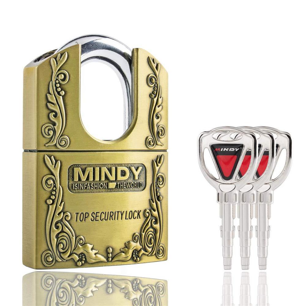Mindy 3 keys 40mm heavy duty warehouse shrouded hardened keyed padlock ...