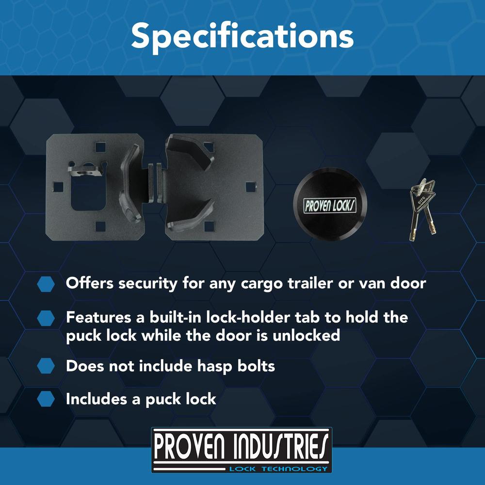 proven industries puck lock and hasp kit, storage-door lock, made in ...
