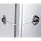 Figepo Refrigerator Lock Combination Transparency Fridge Lock Freezer Child Safety Lock Door Lock with Strong Adhesive Grey