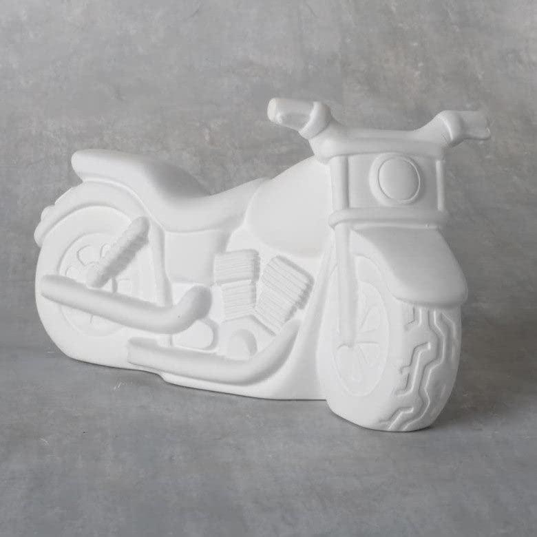 bisque - motorcycle 8"l (unpainted, ready for glaze)