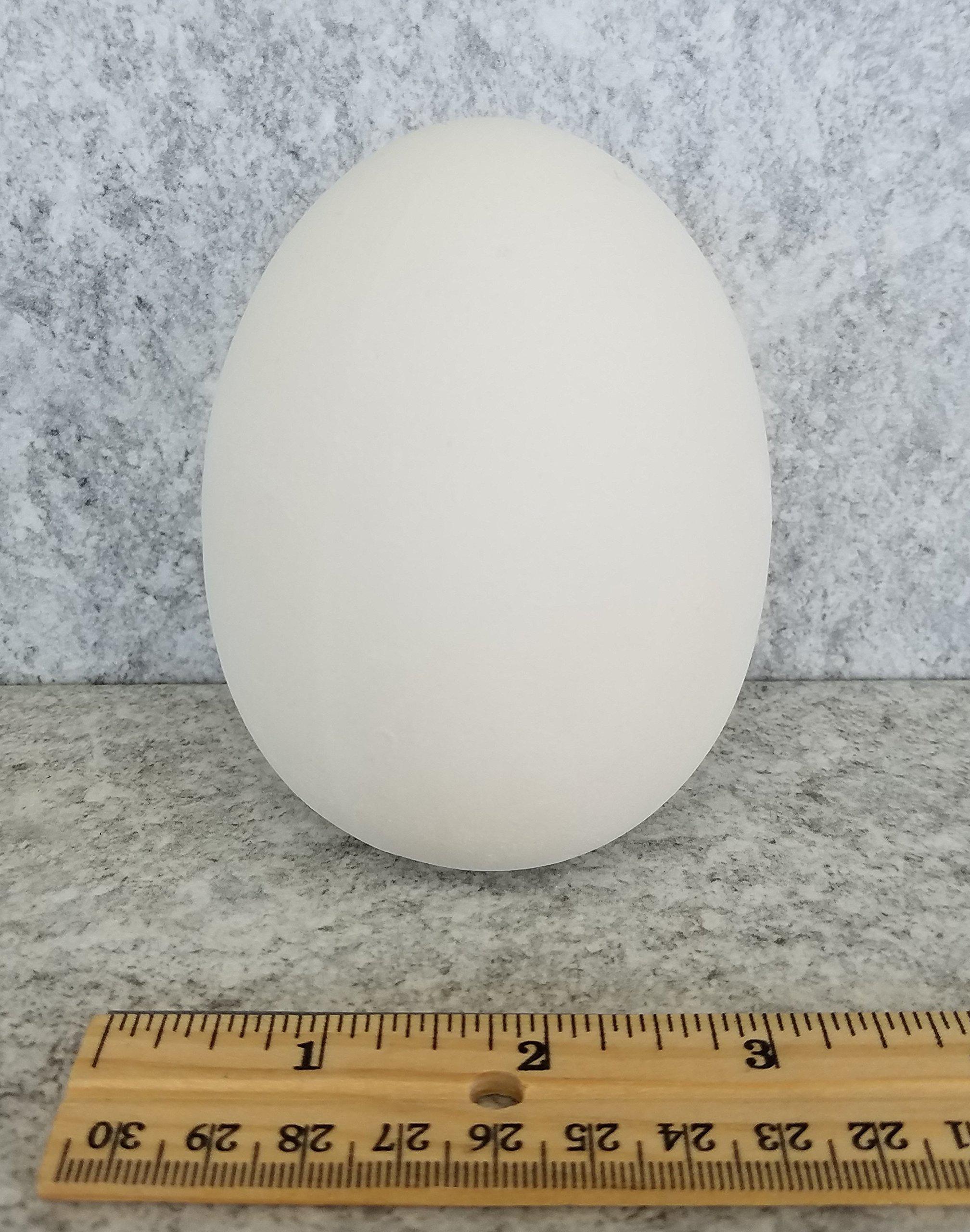 bisque - large egg 2.75w x 3.75h (unpainted, ready for glaze)
