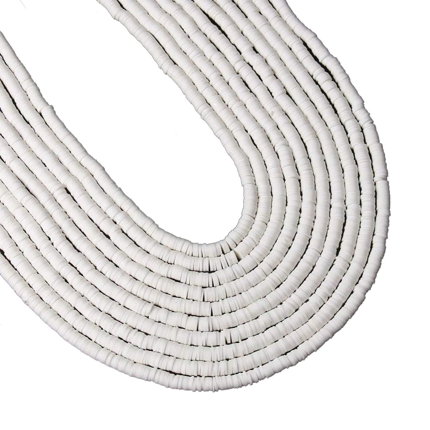 Yochus 3200 pcs white clay beads for bracelets making, 10 strands