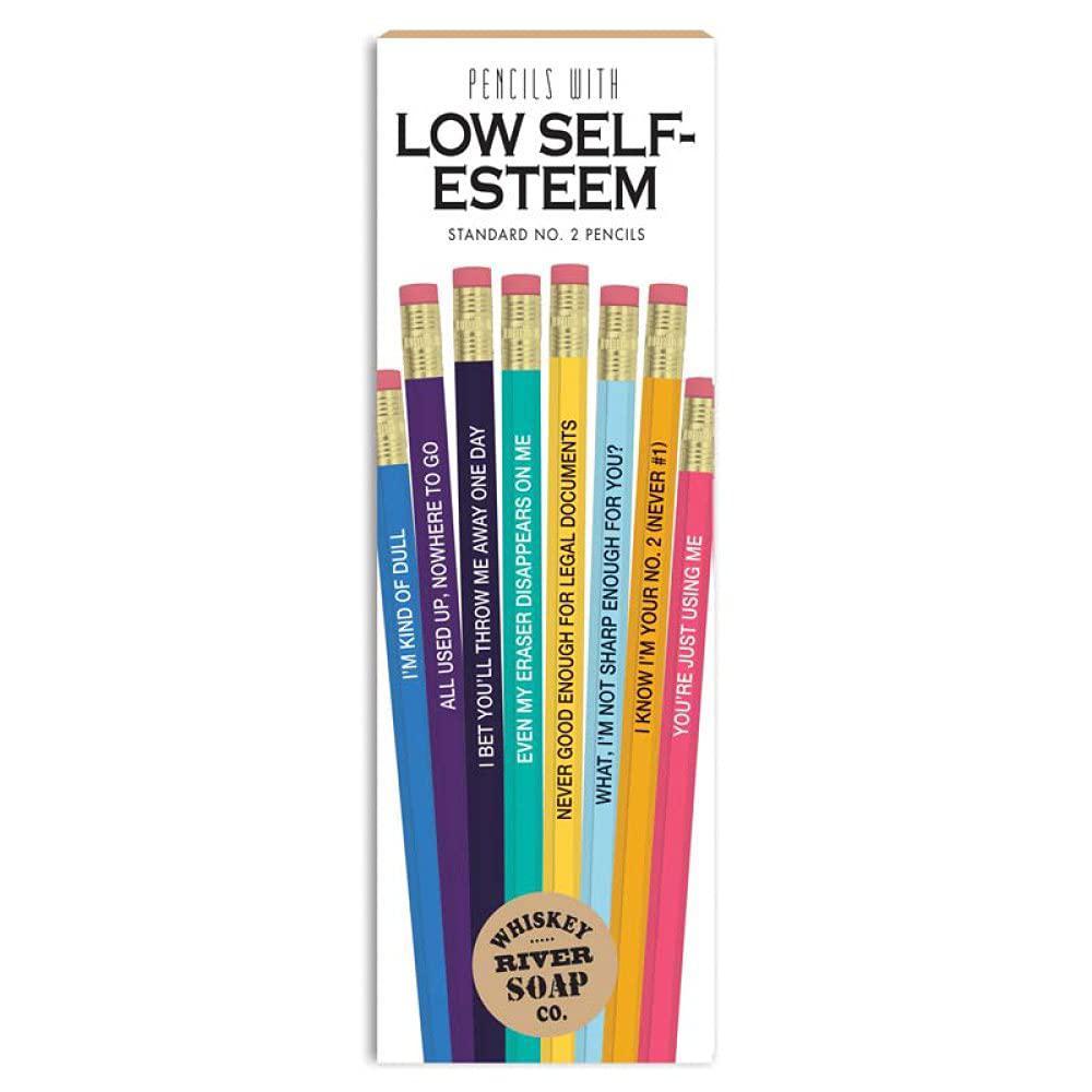 whiskey river soap pencils with low self-esteem, multicolor, (low-p)