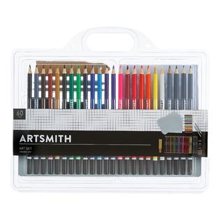 artsmith colored pencils drawing kit 60pc - drawing pencil set with