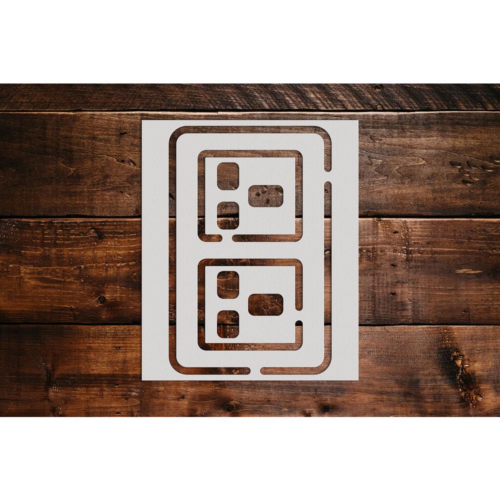American Sign Letters double outlet stencil diy reusable craft stencil ...
