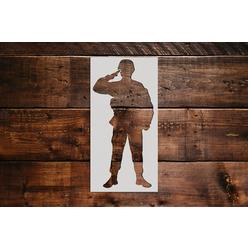 American Sign Letters soldier stencil diy reusable craft stencil and painting wall stencils - 3859 (15"x45" inches)
