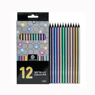 Oasis-X oasis-x 12pcs metallic colored pencil set assorted coloring