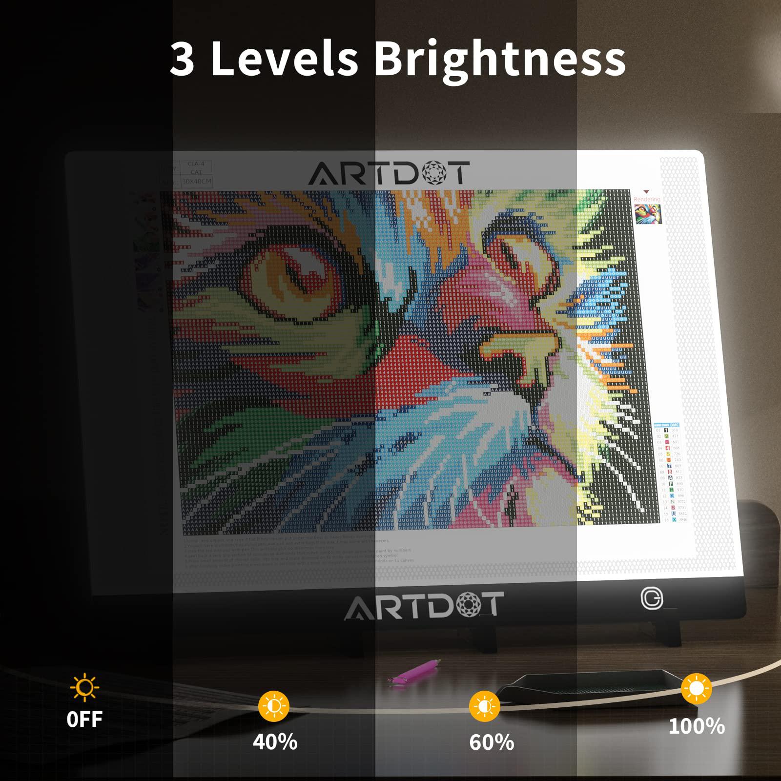 ARTDOT artdot a2 led light pad for diamond painting usb powered