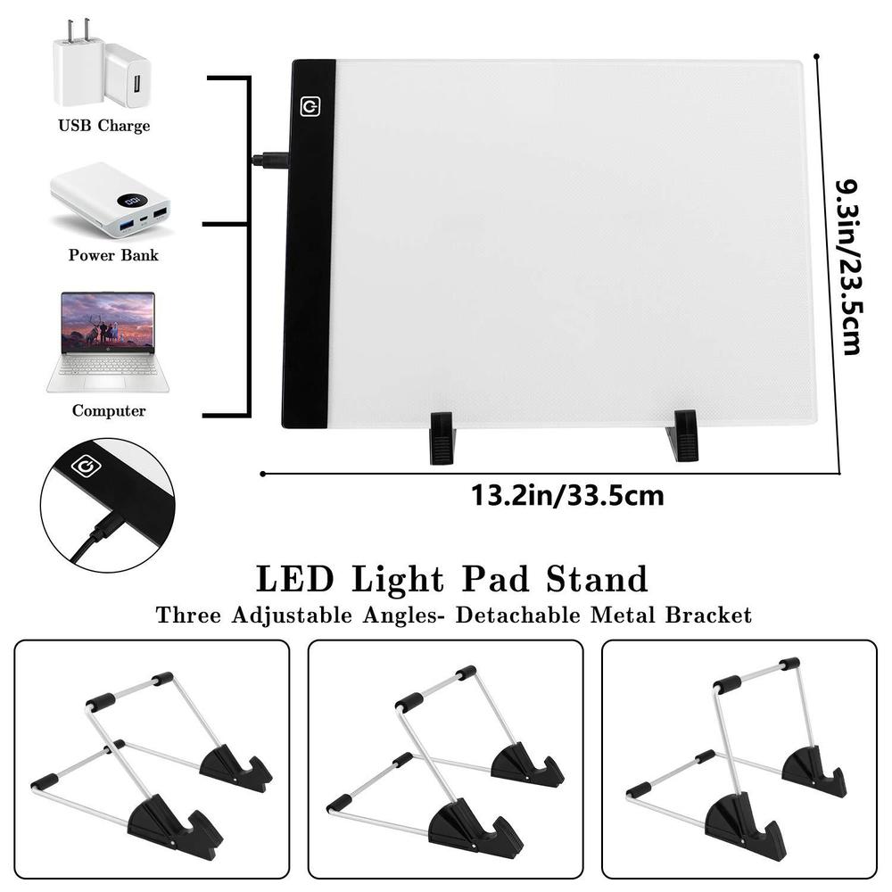 ratukall 183pcs a4 diamond painting light pad kit, light board for diamond painting accessories, tracing light box with 5d pa