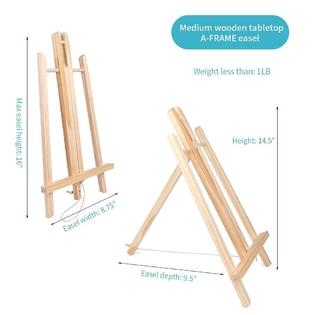 HXSEMAYIG 3pcs 16 inch tabletop display artist easel stand, art craft  painting easel, wooden easel apply