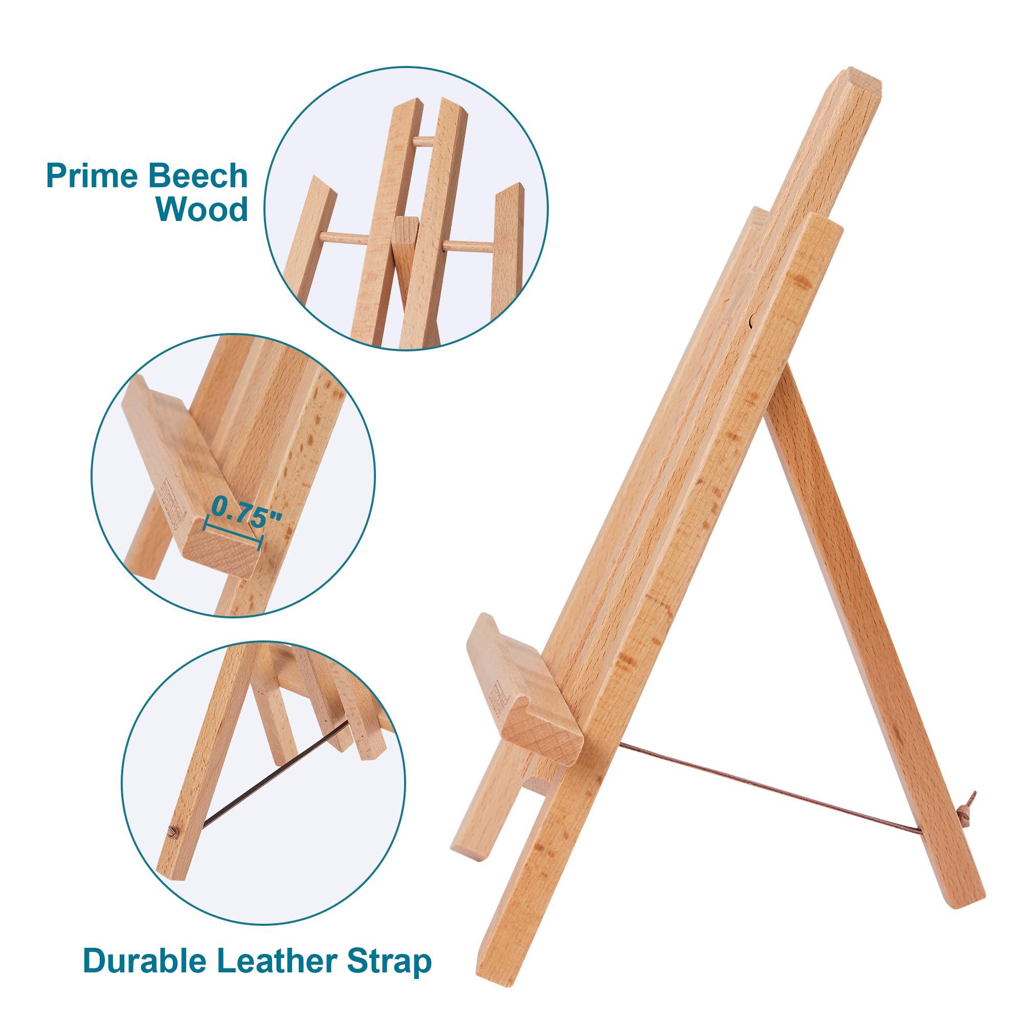 Starhoo starhoo 12 inch tabletop easel for painting canvas table top easel  stand beech wooden small easels for painting display 6 pac