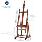 viswin heavy-duty extra large h-frame easel, holds canvas up to 82, tilts  flat, solid beech wood convertible studio easel wi