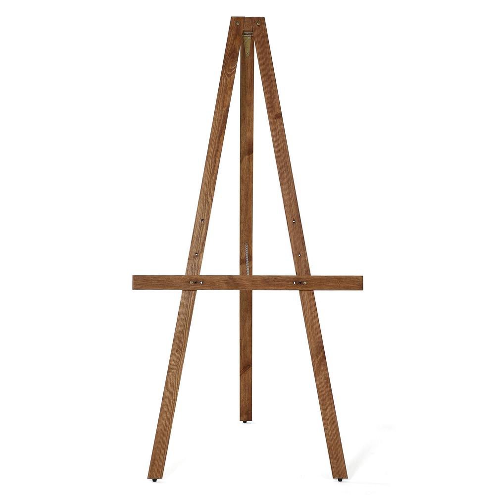 m&t displays natural wood rustic art easel adjustable height stand tripod wooden display for artist drawing painting canvas h