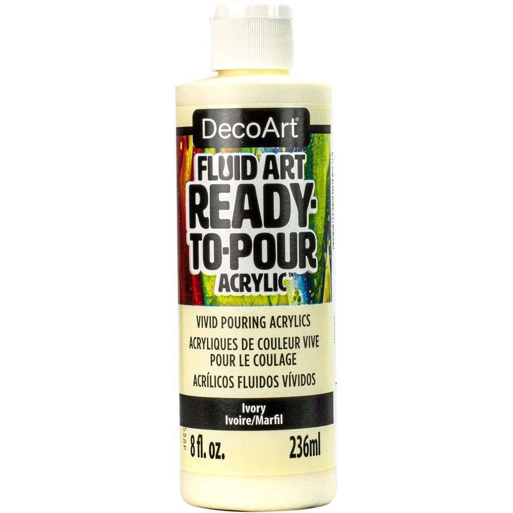Deco Art 12 pack: decoart fluid art ready-to-pour acrylic paint, 8oz.