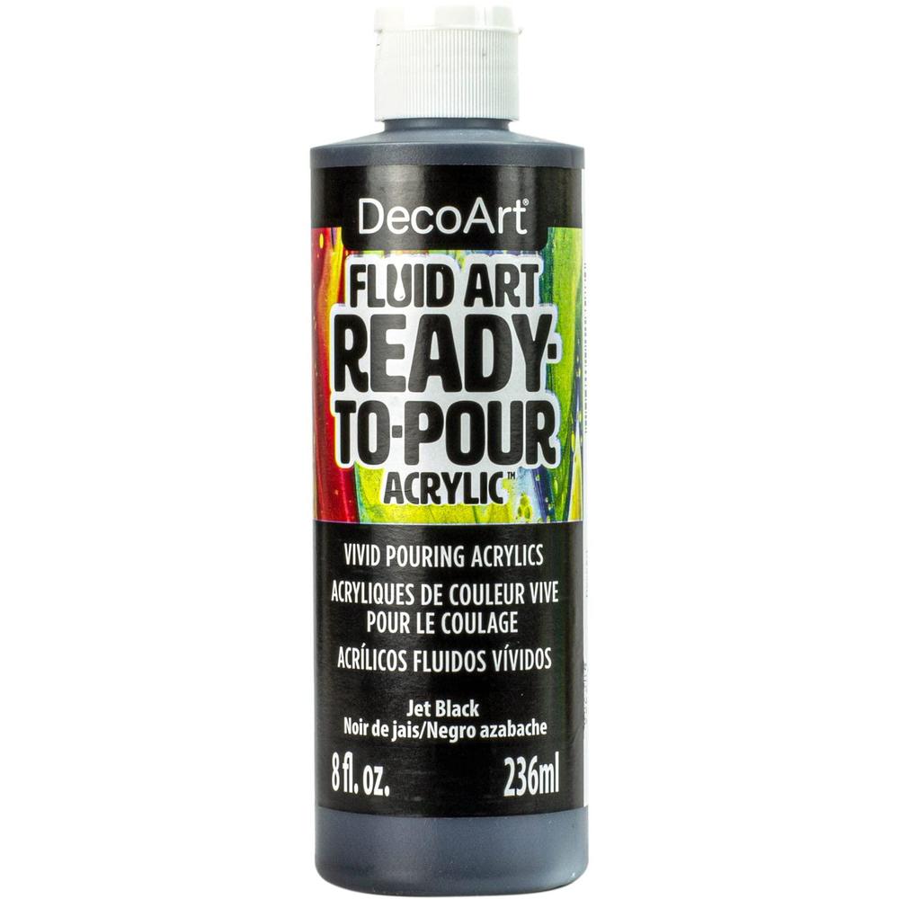 Deco Art 12 pack: decoart fluid art ready-to-pour acrylic paint, 8oz.