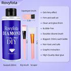 RovyFota updated diamond painting sealer 200ml with 3 brushes, diamond  painting art glue permanent hold 