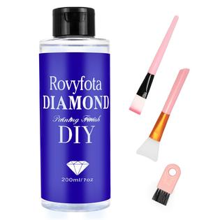 RovyFota updated diamond painting sealer 200ml with 3 brushes