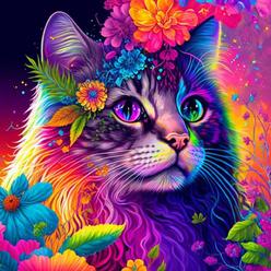 bluedp colored cats diamond painting kits,diamond art painting kits for adults,full round drill diamond art paint by numbers 