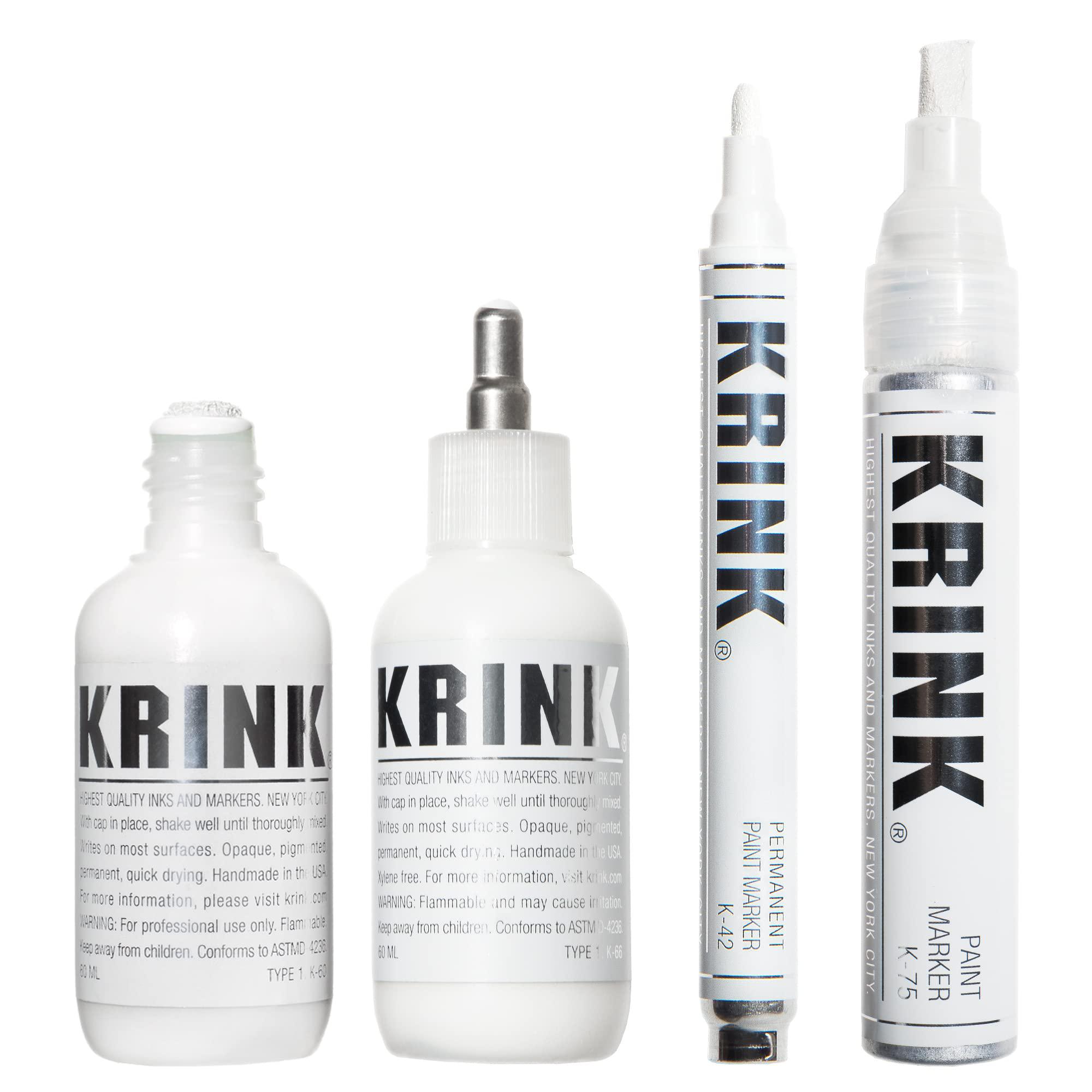 Krink krink paint marker 4-pc white set - graffiti markers pack of