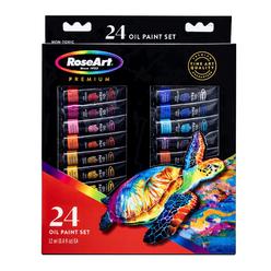 roseart premium oil paint - set 24 colors, maximum strength pigmented oil paints for casual to professional artists, multi (8