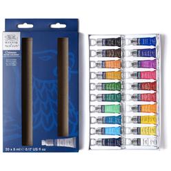 winsor & newton cotman watercolor paint set, 20 colors, 5ml (0.17-oz) tubes