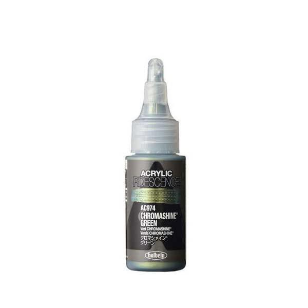 holbein iridescence acrylic - chromashine green, 30 ml