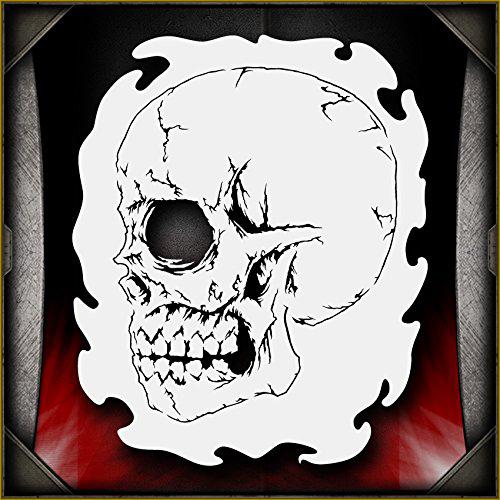 AirSik Stenils Skull 44 Airsik Airbrush Stenil Art Design Template