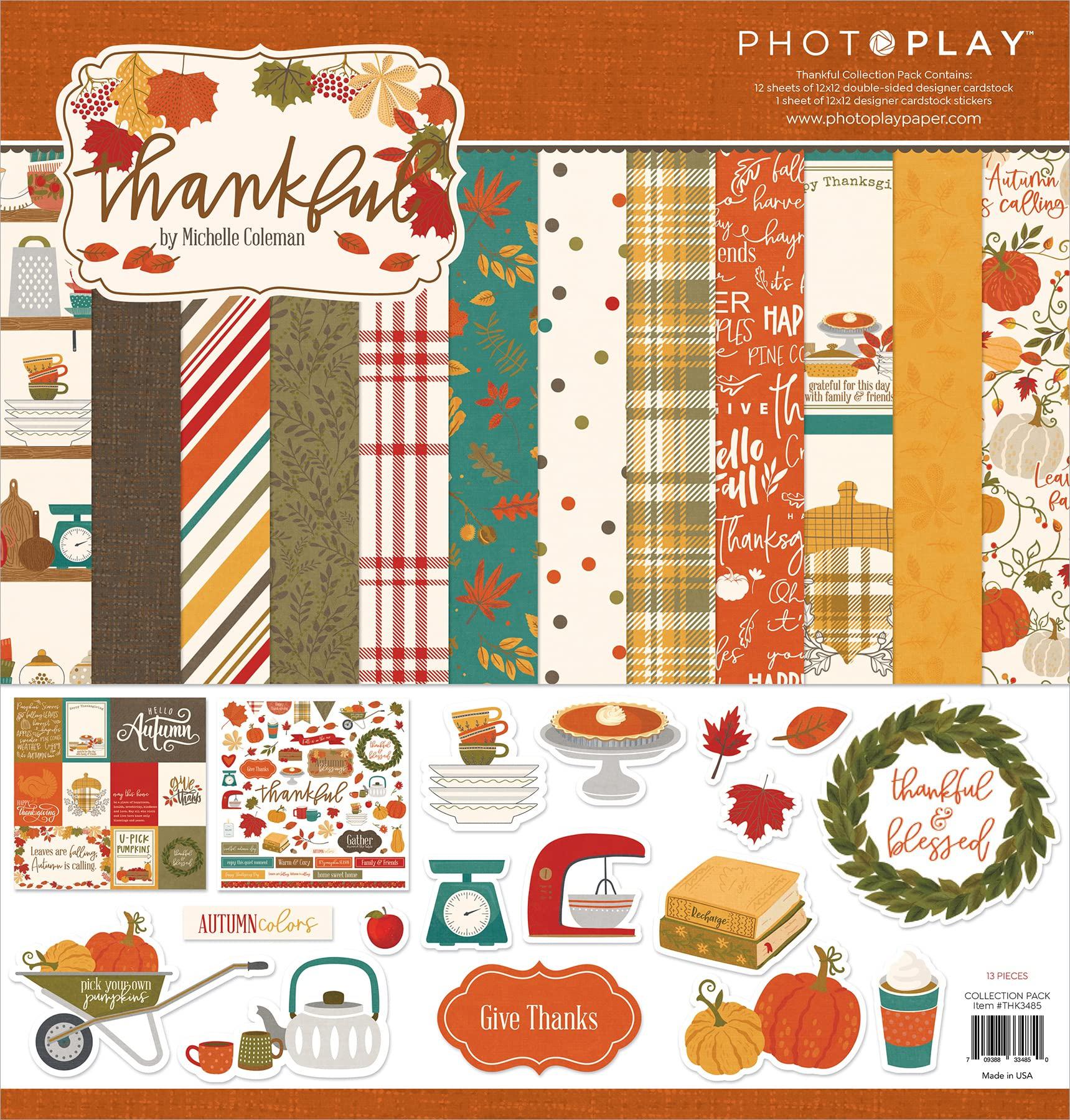photo play paper collection pack 12''x12''-thankful -pthk3485