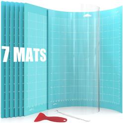 lzerking cutting mat for cricut 7 pack accessories and supplies light replacement blue cut pads cricket cards for cutting mac