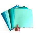 12x12 cardstock shop caribbean green - 12x12 smooth card stock paper by  bazzill (25 pack) cyan color