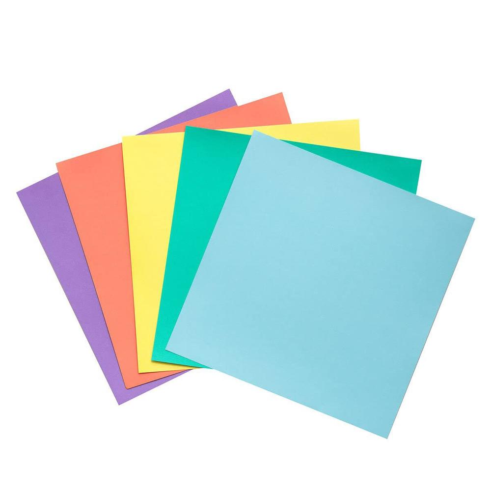 Park Lane 12x12 cardstock paper, 48 sheets - double sided multi colored cardstock, textured sheets - thick scrapbook paper for crafts a