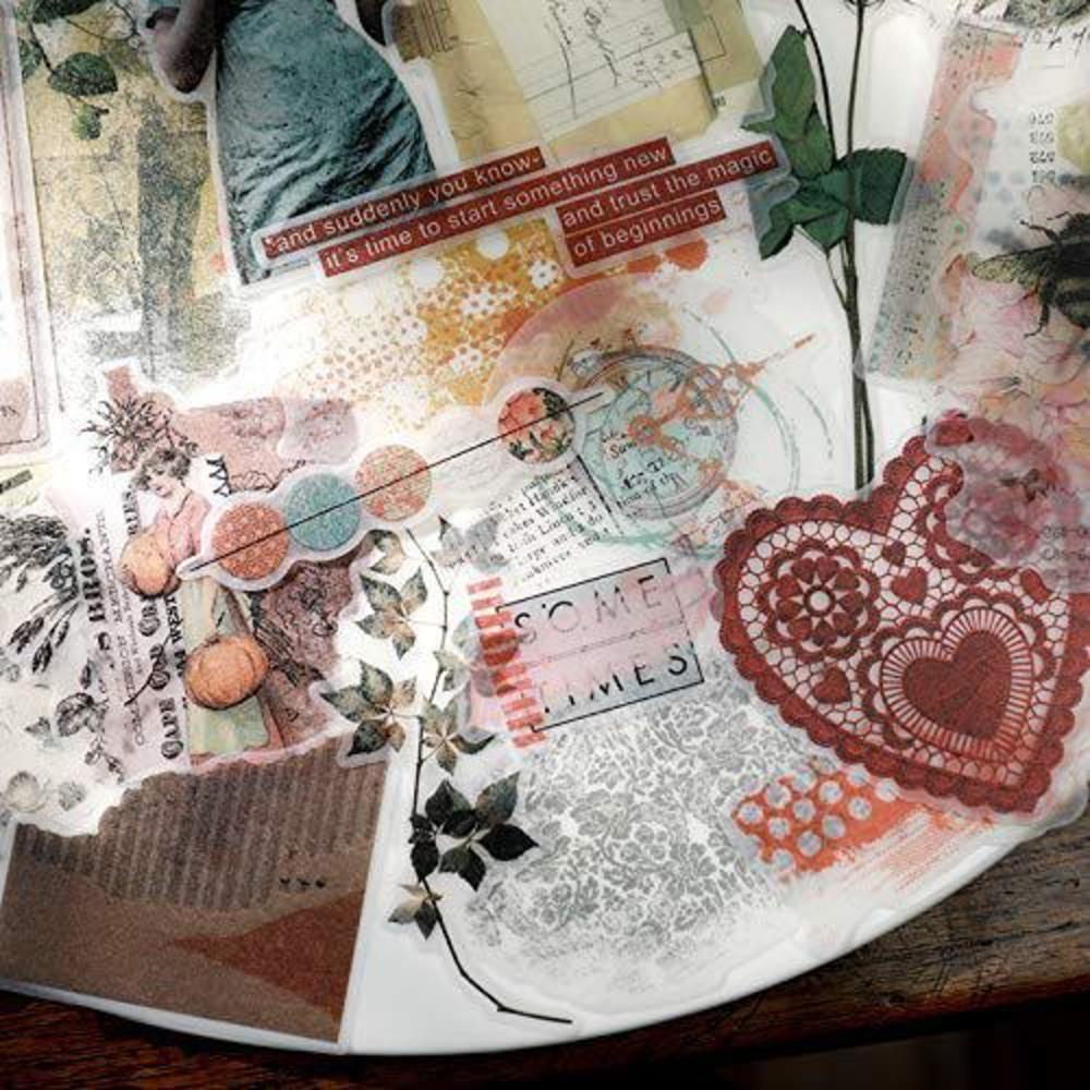 cataireen 60pcs scrapbooking supplies junk journal travel scrapbook vintage paper stickers decoupage add on items embellishme