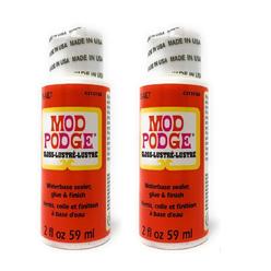 plaid: craft mod podge gloss finish arts and crafts glue (set of 2) 2fl oz each water base sealer for wood puzzles arts and crafts