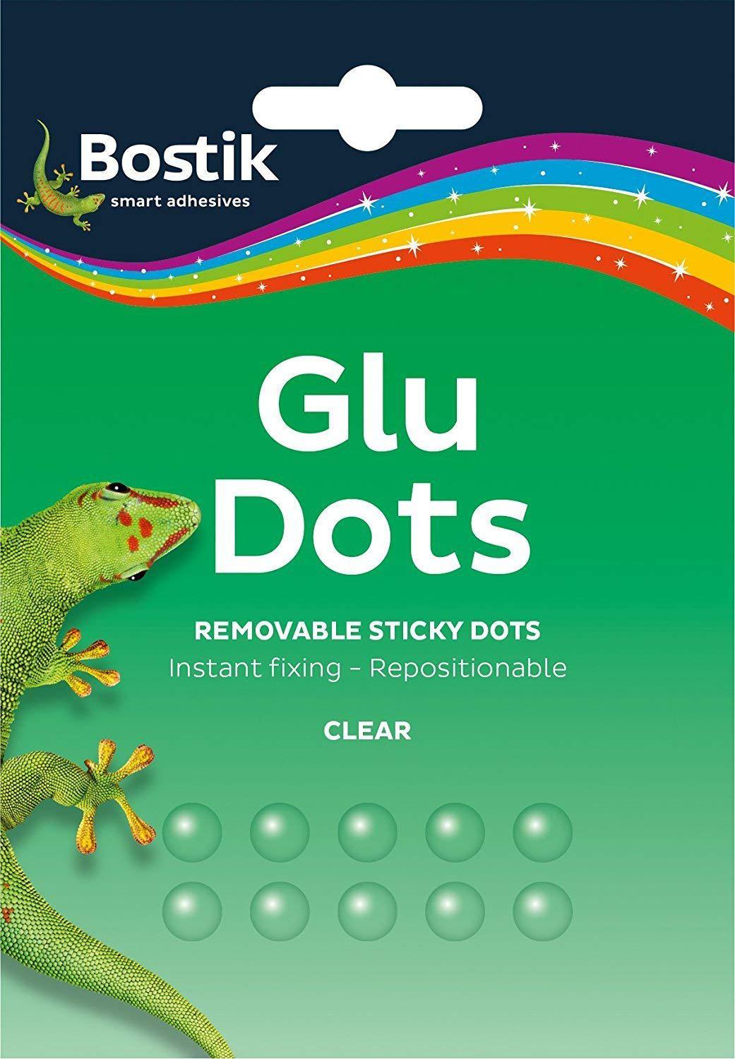 bostik 3 x glu dots removable clear sticky dots
