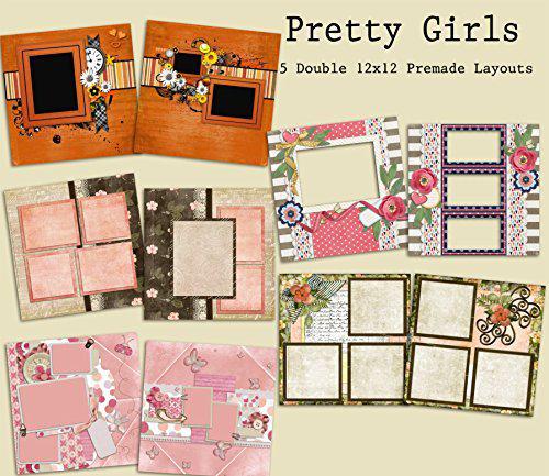 EZscrapbooks Quick Pages pretty girls scrapbook set - 5 double