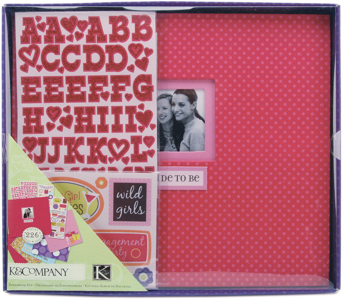 K&Company postbound scrapbook kit boxed 8-inch by 8-1/2-inch, bride to be