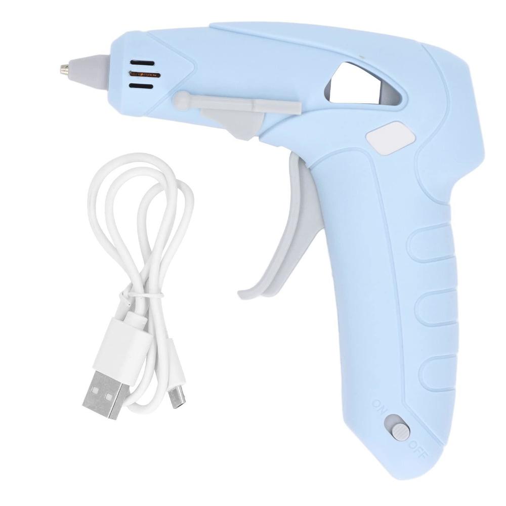 tiiyee cordless hot glue gun, usb rechargeable melt tools full size fast preheating adhesive kit for diy projects crafts maki